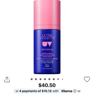 Ultra Violette SPF 50 Reapplication Mist - Pink Cap & Purple Bottle